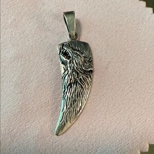 Sterling Silver Wolf Tooth Pendant